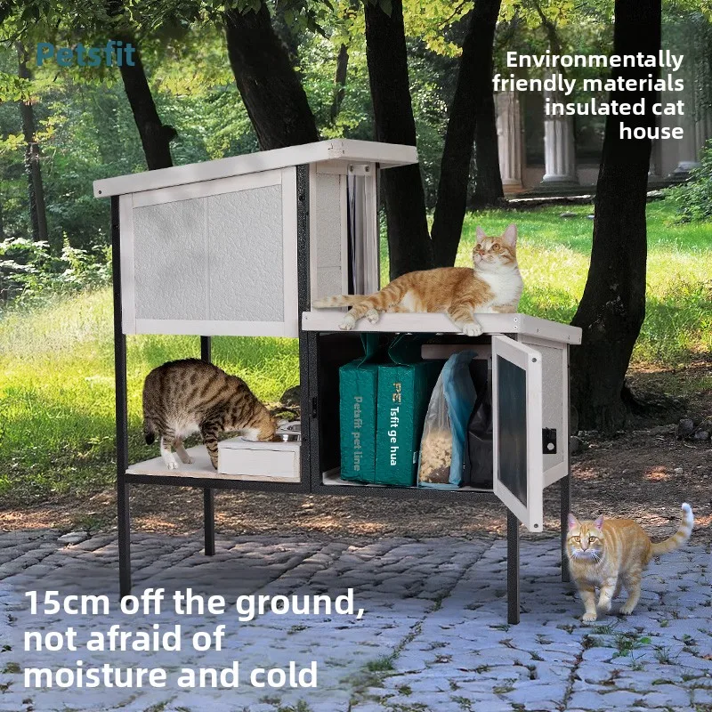 CX outdoor cat house cat villa four seasons universal weatherproof rain cold moisture proof insulation