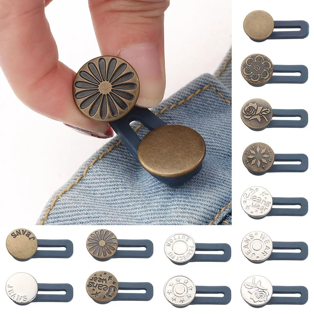 

2 шт., винтажные узкие крючки для беременных, джинсы, выдвижные пуговицы, швейные аксессуары, удлинитель для брюк, пояс