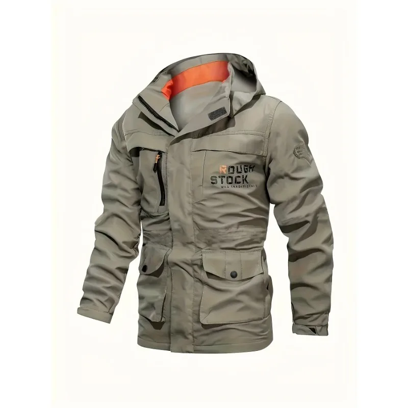 

Мужская модная ветрозащитная куртка средней длины, повседневная уличная зимняя куртка с капюшоном больших размеров, длинная повседневная куртка больших размеров