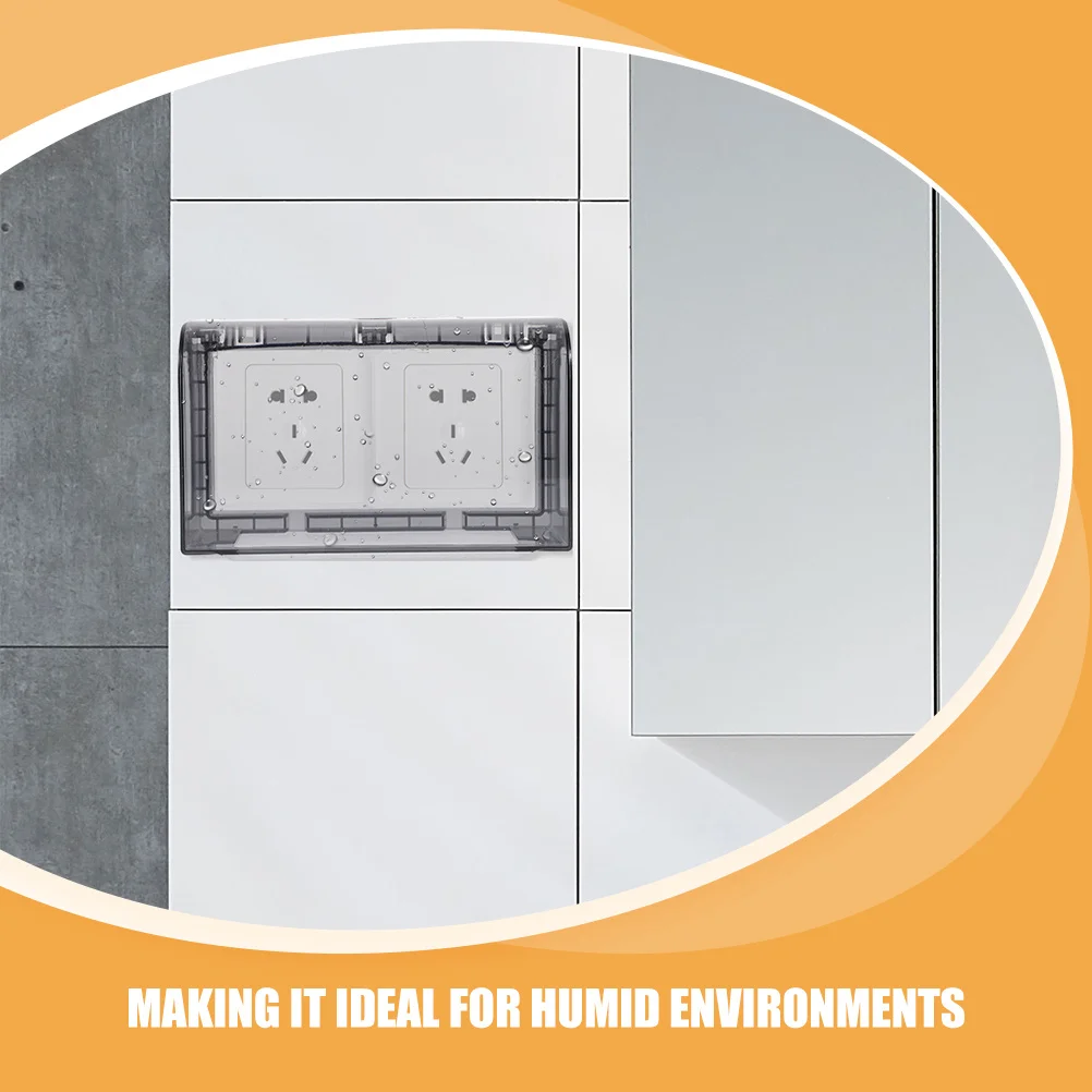 3 قطعة منفذ مقاوم للماء أكريليك 86 نوع موقف مزدوج للحمام المطبخ في الهواء الطلق مقبس كهربائي حامي سبلاش