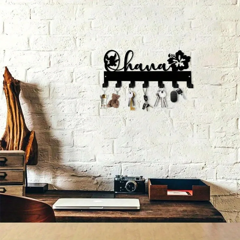 Bohemian Metal Key Holder Wall Mounted - 9.84inch Heavy Duty Coat Rack Suitable for Entryway, Hallway, Kitchen Rust-Resistant