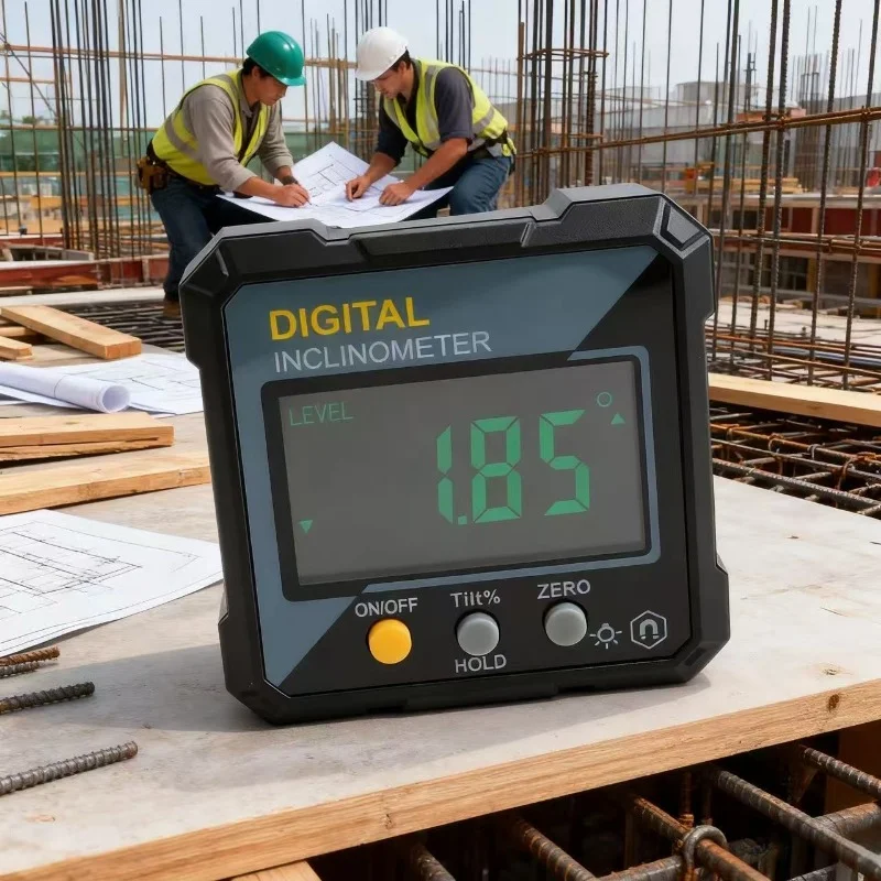 High-precision electronic digital display inclinometer, inclinometer box, slope gauge, level, protractor