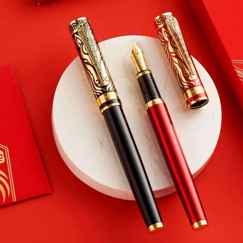 2026 Horse Limit Edition HERO Fountain Pen 0.5F Black Red metal Ink Pen  Signature Collectible Writing Birthday Gift for Women