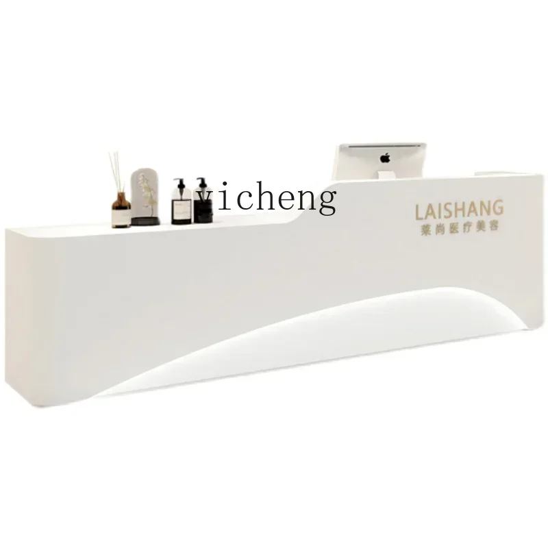 b11-checkout page Shop Small bar Commercial beauty salon Nail salon Front desk Reception cabinet Simple and modern