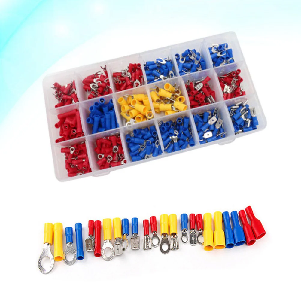 520 Pcs Cold-pressed Terminal Blocks Wire Connector Electric Crimp Connectors