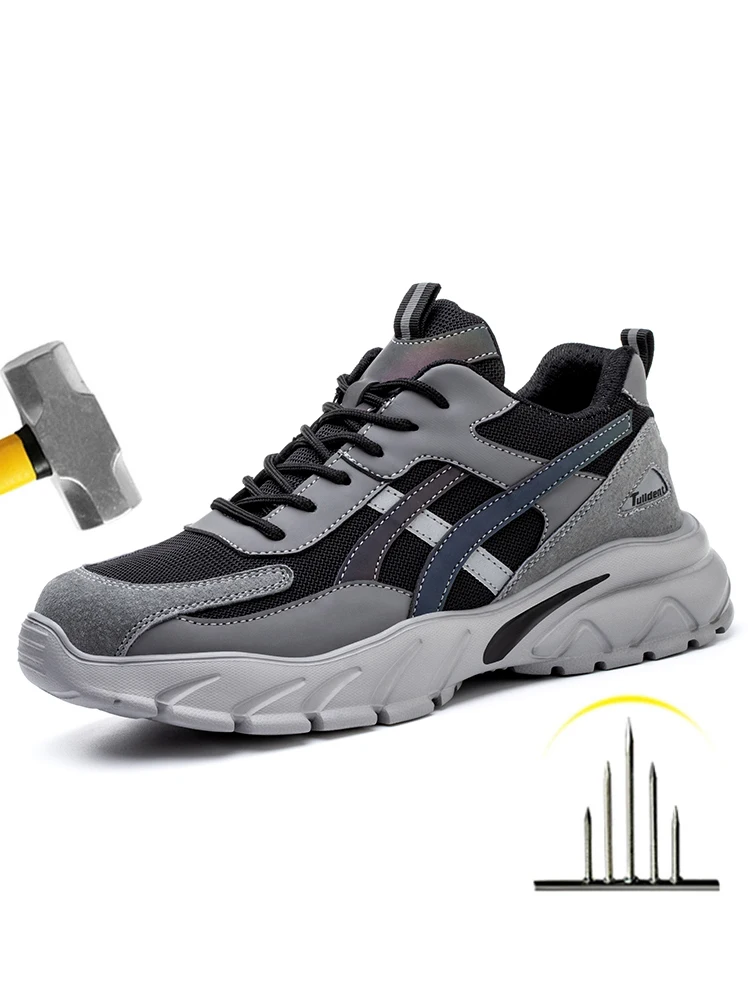 Sicherheitsschuhe Herren Neue Stahlkappe Arbeitsschuhe Durchstichsichere Arbeitssneaker Schutzschuhe Arbeitsstiefel Sicherheitsstiefel