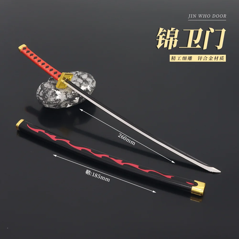 26cm Burning Sword Kinemon OP One Katana Blade Weapon Model Piece Anime Peripheral Home Ornament Decoration Toy for Male Boy Kid