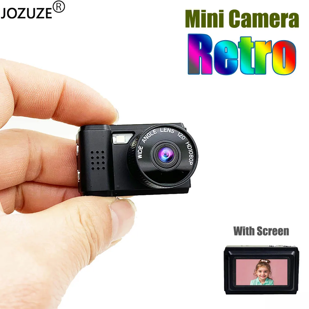 JOZUZE Nuova Mini Macchina Fotografica Retro Con Schermo Coperta Casa Esterna 1080p Sport Portatile Vintage Molto Piccola Mini Videocamera