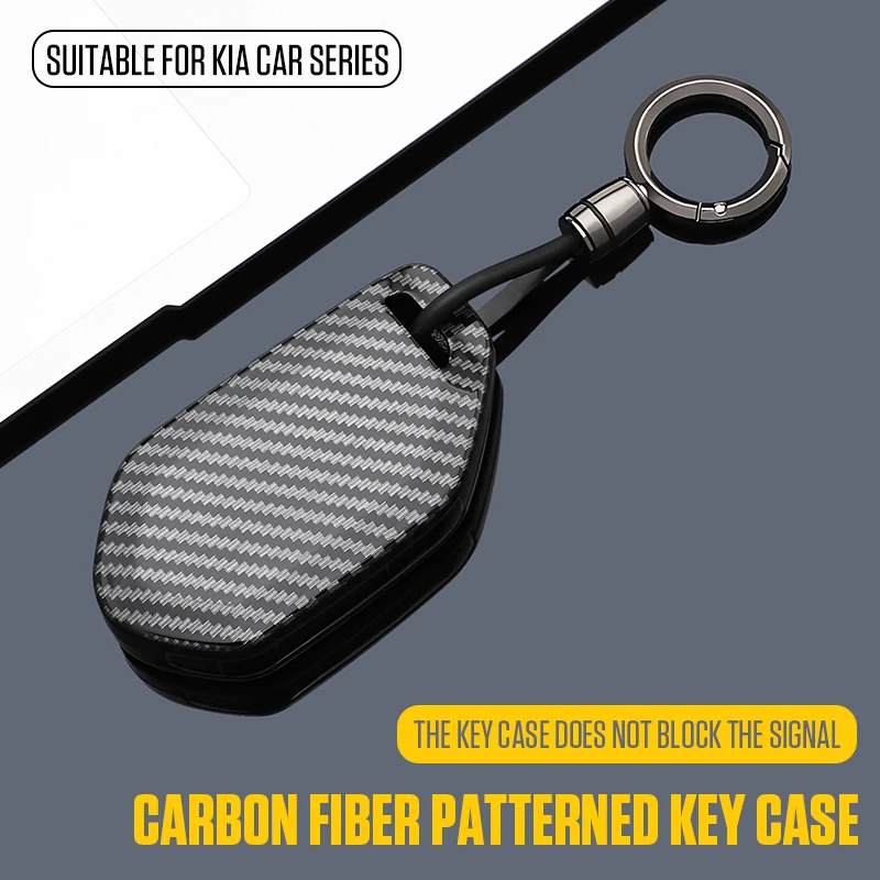 9 أزرار الكربون نمط ABS غطاء مفتاح السيارة فوب ل 2024 2025 كيا EV9 EV6 EV5 الذكية مفتاح بعيد حماية قذيفة #5