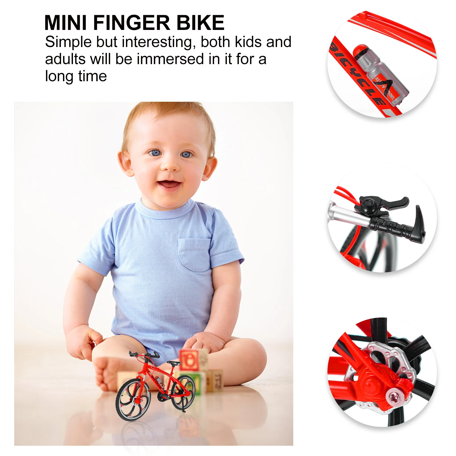 1pc Mini punta delle dita in lega per bici da dito per alleviare lo stress Desktop portatile Sport Prop Regalo di compleanno Decorazione della casa Bambini Adulti