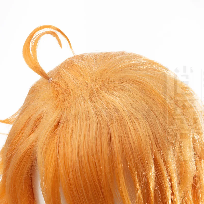 Peluca de Cosplay Emma Anime The Promised Neverland 30CM Kumquat gradiente pelo sintético resistente al calor pelucas de Cosplay para fiesta de Halloween