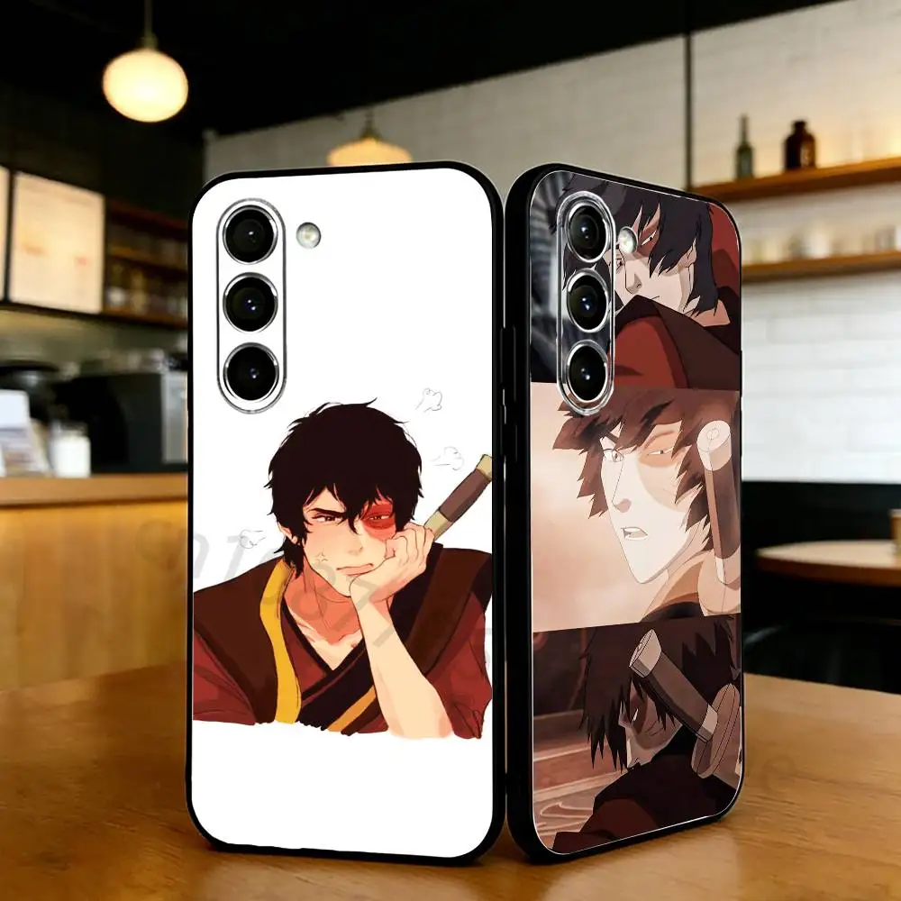 Cool Cartoon Z-Zuko Phone Case For Samsung S20,21,22,23,24,25,26 Ultra,Plus,Lite,FE,Black Soft Case
