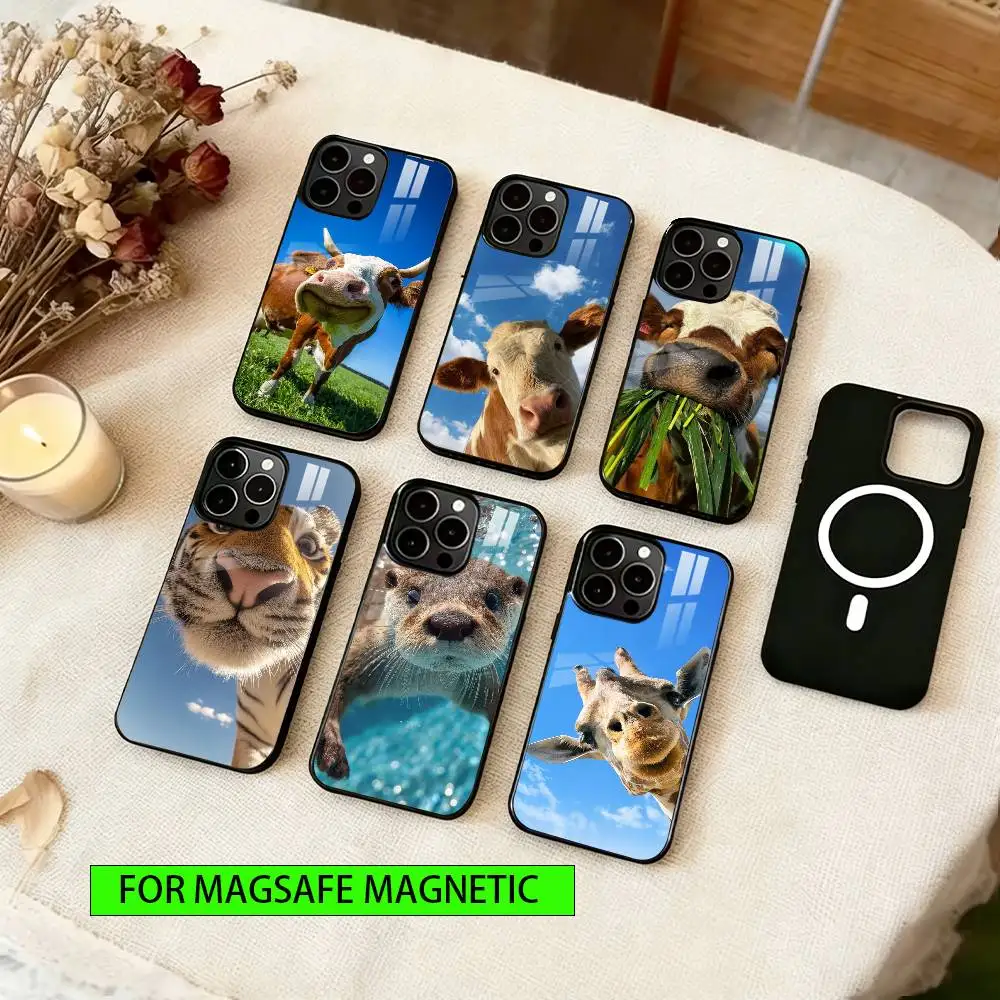 

Abstract Animal Perspective Phone Case For iPhone17,16,15,14,13,12,11 Plus,Pro Magnetic with Magsafe Wireless Charging