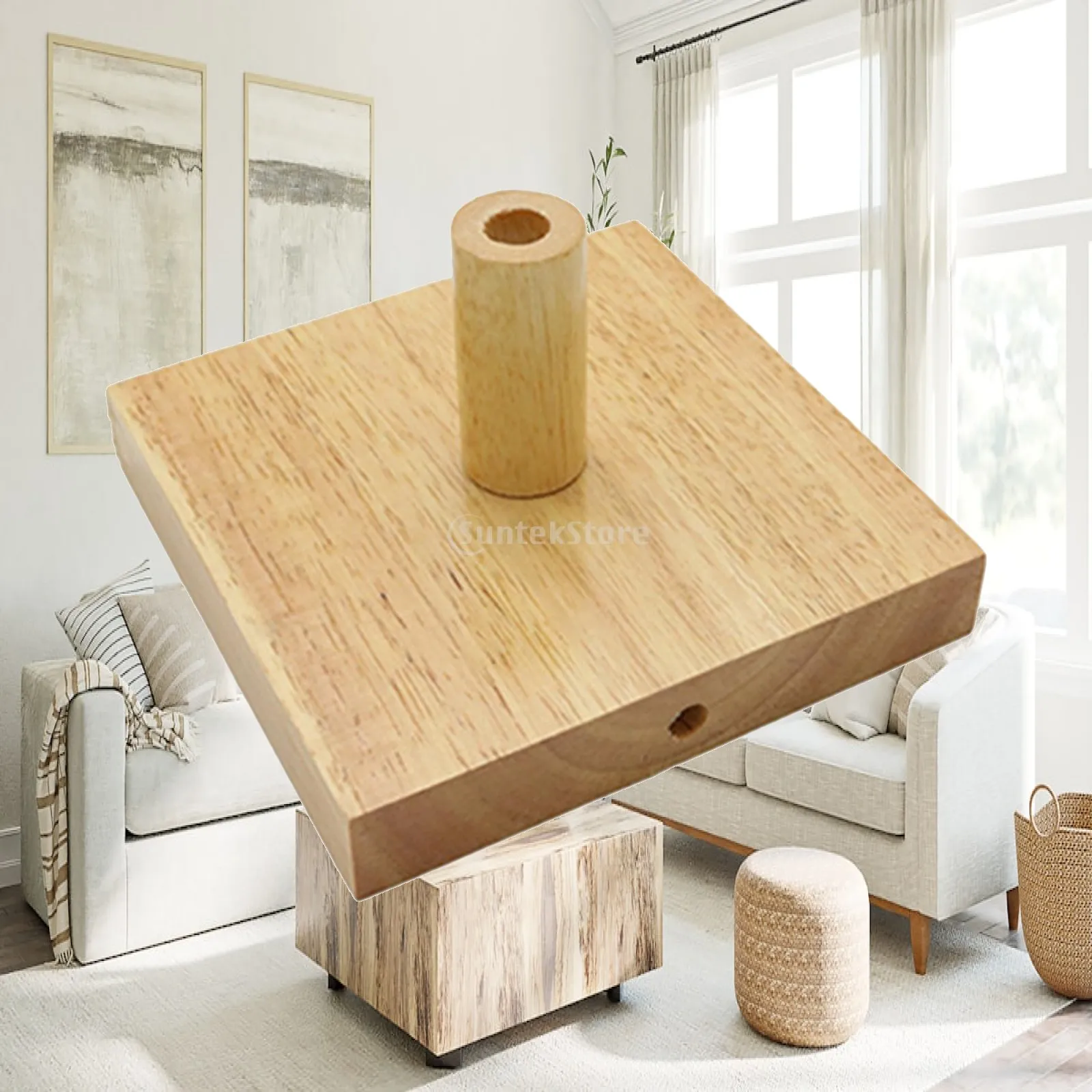 Wooden Table Lamp Base Replacement Decor Supplies Universal Simple Using Durable Holder for Home Display Desk Hotel DIY