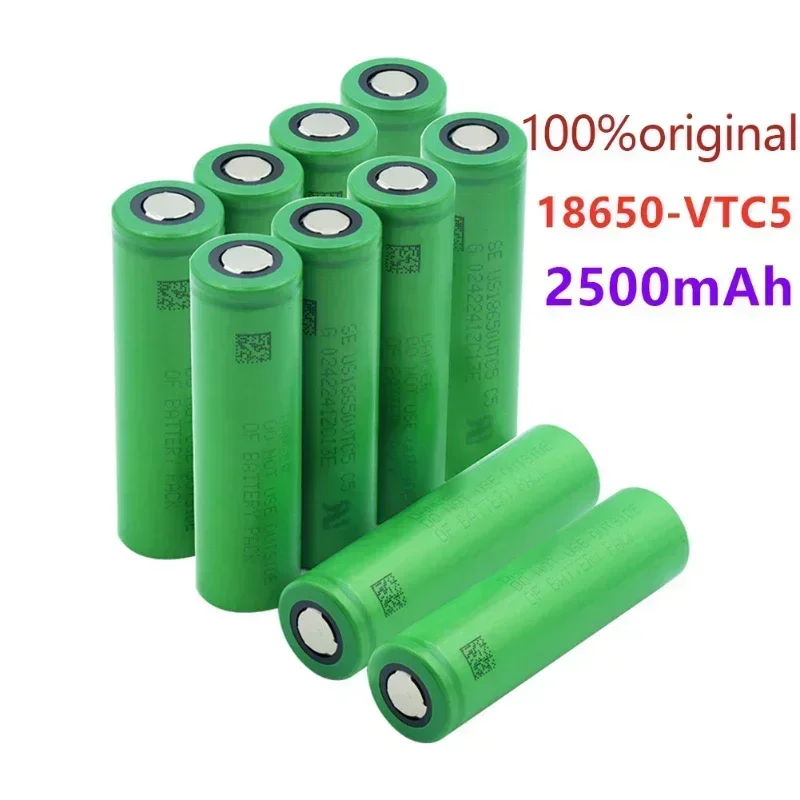 100%.Original.rechargeabie.VTC5.3.7V.2500mAh.Li-ion.battery.18650 para Sony.US18650.VTC5.30A Juguetes Linterna. Herramientas.