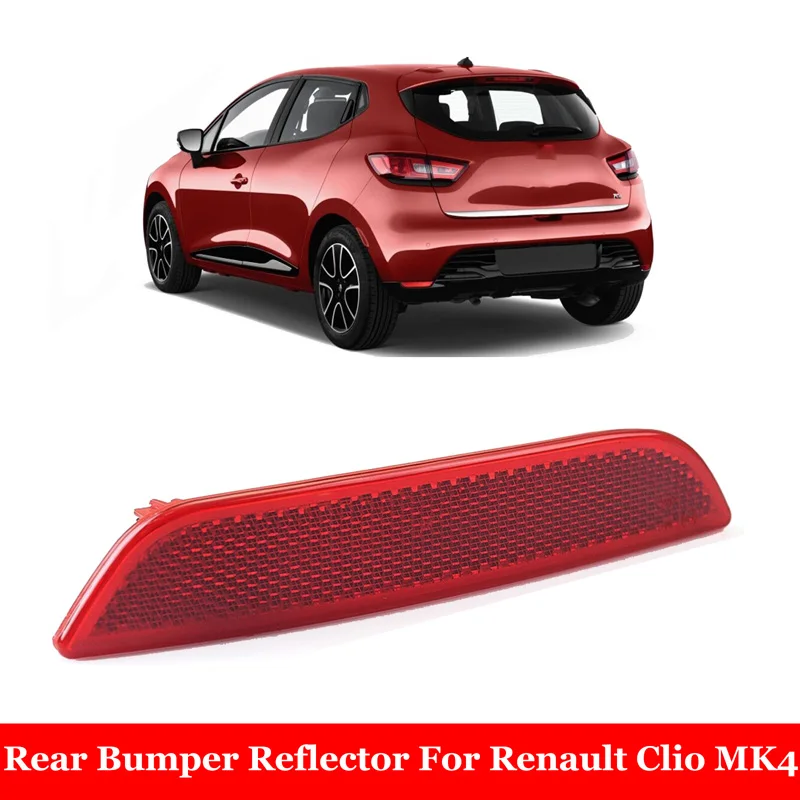 Car Rear Bumper Reflector For Renault Clio MK4 15 Dci 75 90 2012 2013 2014-2021 Auto Reflective Strips Decorative Accessories