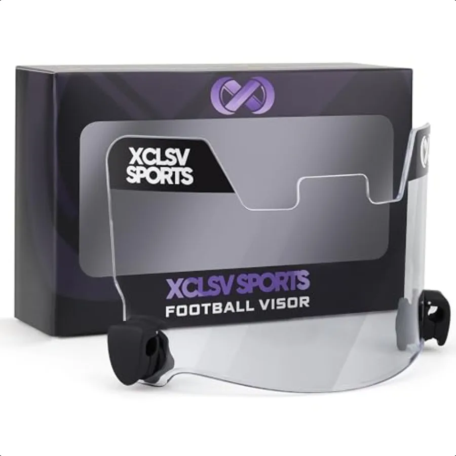 

Football Helmet Visor Scratch Resistant AntiFog UV Block Clear Lens Eye Shield Fits Adult Youth Helmets Easy Install Lacrosse V