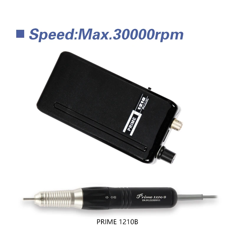 PRIME1210 Cordless Brushless Jewelry Nail Drill 30000RPM 40W 2.35mm Collet Rechargeable Manicure Pedicure Machine with Belt Clip