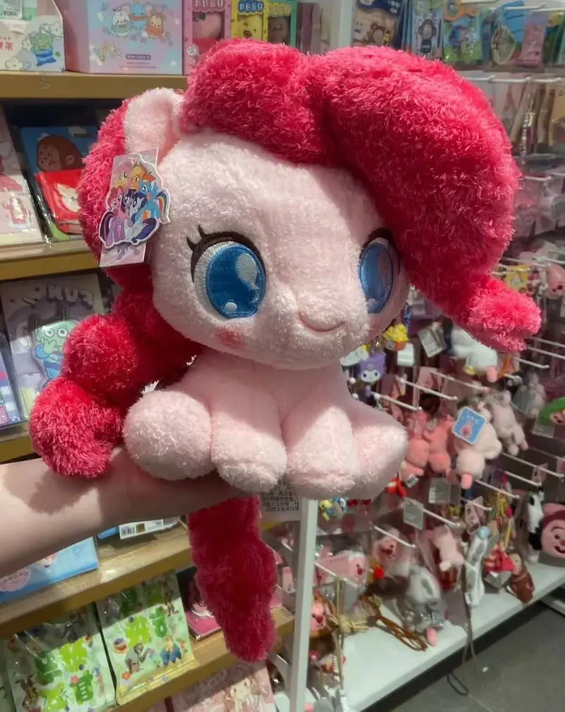 New Miniso My Little Pony 2024 New Plush Sitting Doll Toys Fluttershy Applejack Twilight Sparkle Pinkie Pie Soft Pillow Gift