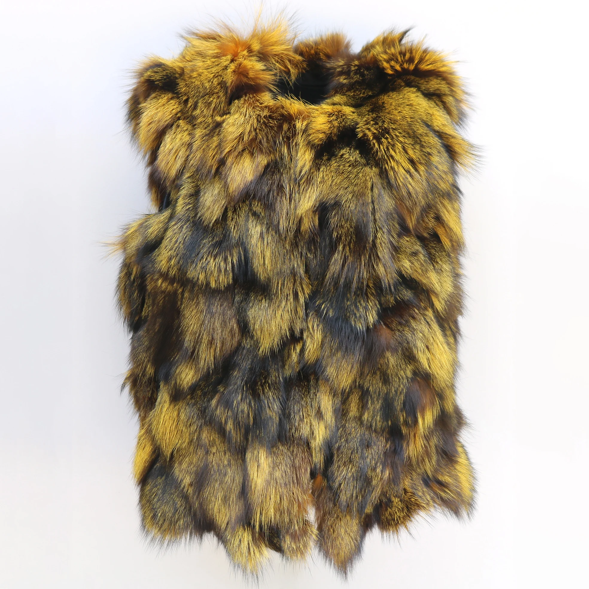 

Furshehe Fall Winter Women Real Fox Fur Vest Thick Warm Natural Fox Fur Sleeveless Jacket Fashion Gilet