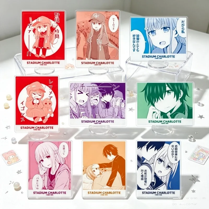 Stadium Charlotte 10cm Cute Keychain Anime Charlotte Cosplay Acrylic Stand Figure Keychain Collect Gifts Desk Decoration Items