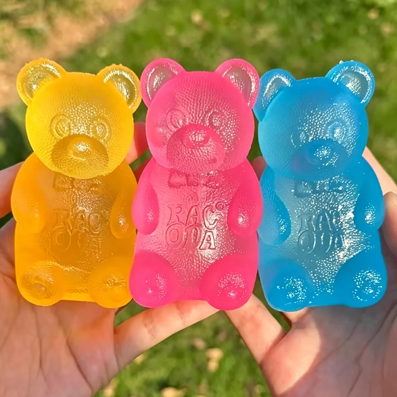 Squishy Bear Fidget Toy Cute Gummy Bear Squeeze Toy Small Cute Animal Anti Stress Fidget Splat Decompressions Vent Squeeze Toy