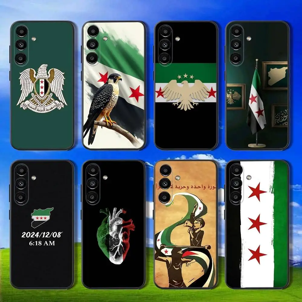 

Чехол для телефона Samsung Galaxy A13,A21s,A22,A31,A32,A52,A53,A71,A80, Free S-Syrias Flag Soft Black Shell