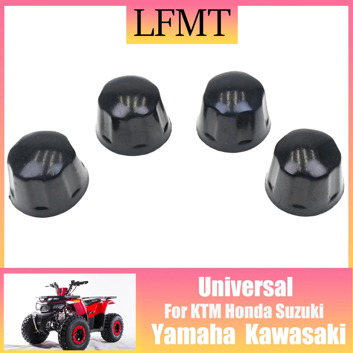 

4Pcs/lot Rubber Dust Nuts Covers Dust Protector For 50cc 70cc 110cc 125cc ATV Go Kart Quad Bike 4 Wheel Motorcycle Accessories