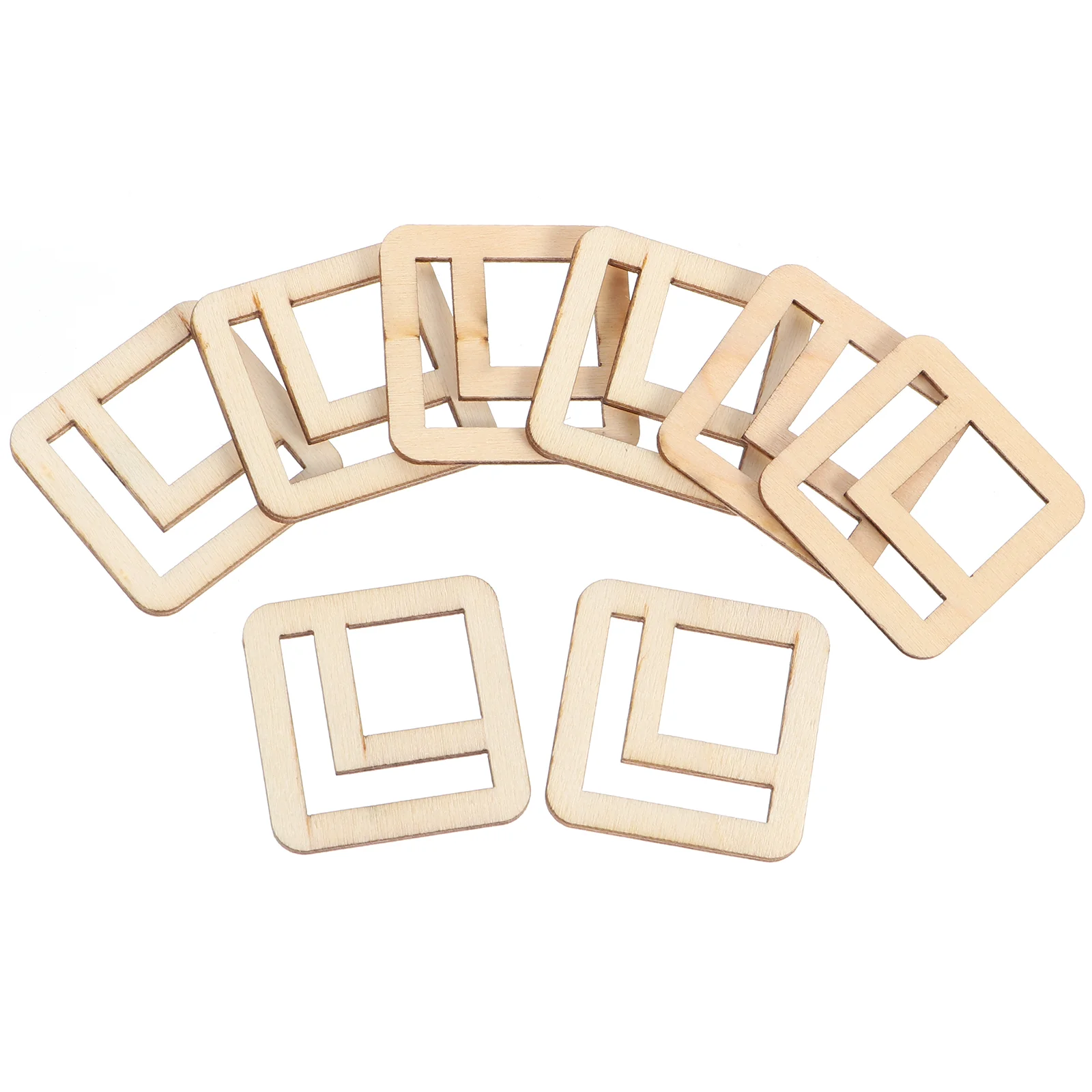 36 Pcs Square Pendant Wooden Charms Jewelry Making Pendants Blank Earrings Unfinished Dangle