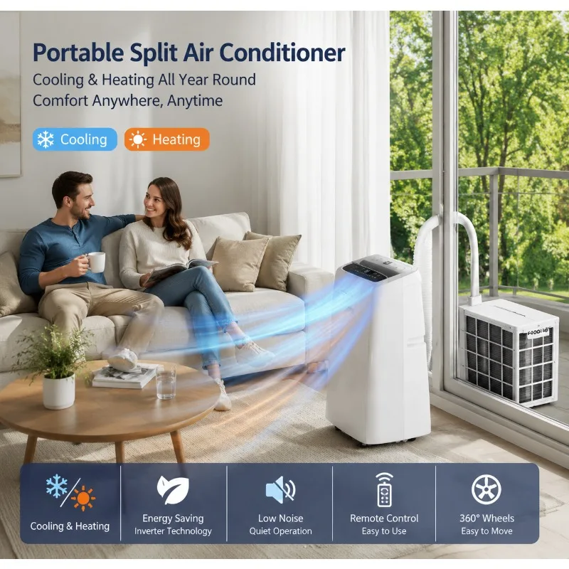 FL Customized Inverter Portable Split Air Conditioner with Rapid Cooling Heating Electrical Hotel & Household Use App-Controlled