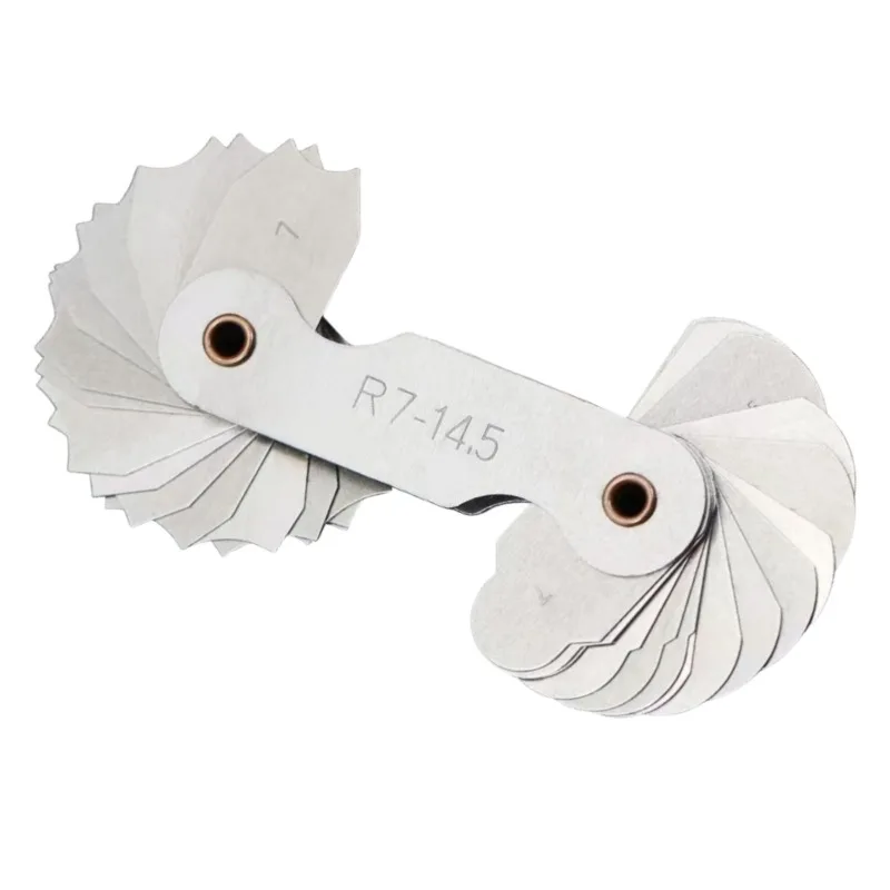 عالية الدقة نصف القطر قالب R مقياس R7-14.5 الشعاع غيج لوحة فيليه قياس الخارجية الداخلية مقعر محدب قوس أدوات قياس