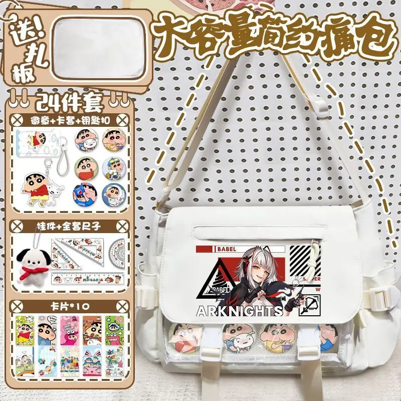 

Arknights Merchandise Transparent Pain Amiya Badge College Style Lightweight Crossbody Bag Cartoon Anime Anime