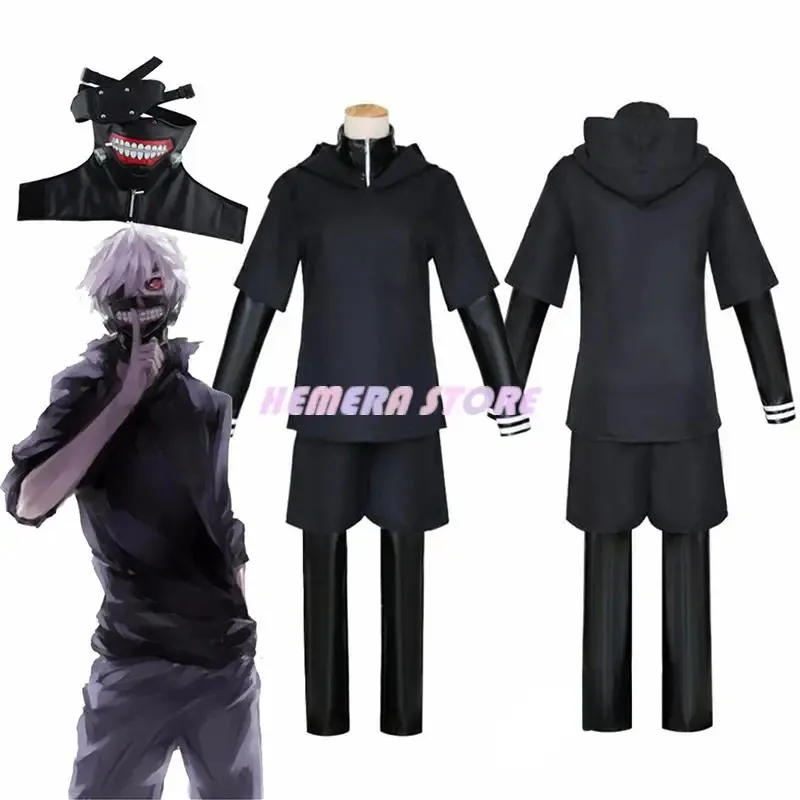 2025 New Anime Tokyo Ghoul Ken Kaneki Cosplay Dress Halloween Costumes For Women Touka Kirishima PU Leather Black F ❤ ❤ $zz