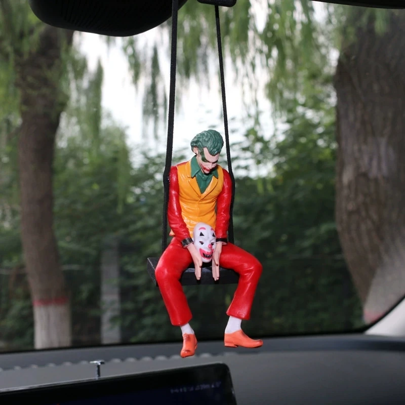8cm Anime Figures Joker Model Decor Auto Rearview Mirror Hanging Pendant Car Interior Ornaments Kids Toys Fans Gifts view 5