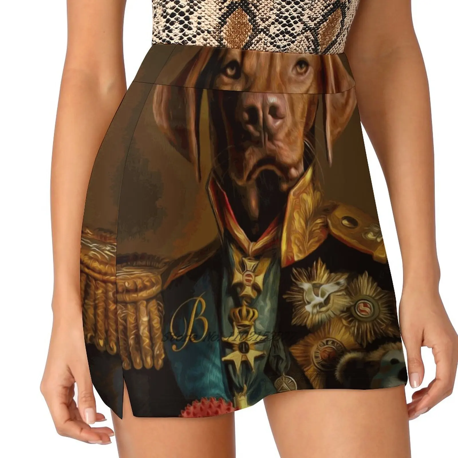 

Bertie The Hungarian Vizsla - Dog Portrait New Women Skirts Double-Layer Printed Short Dress Mini Sport Skirt Anthro