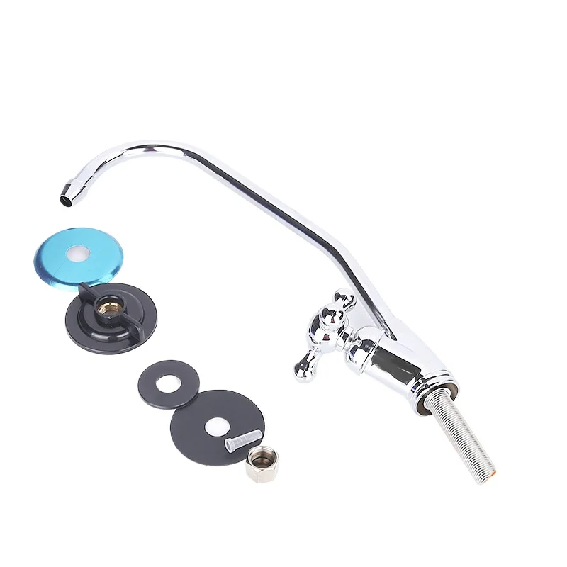 Zinc alloy water purification faucet 2 points general gooseneck direct drinking faucet three-pronged hot and cold basin faucet