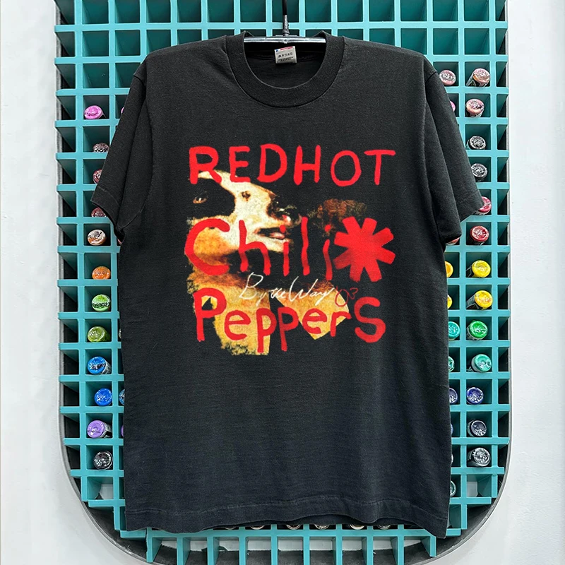 

Minimalist Advanced 25 Red Hot Chili Peppers Album Short Sleeve T-shirt Vintage High Quality Luxury Brand Selling Popular Styles