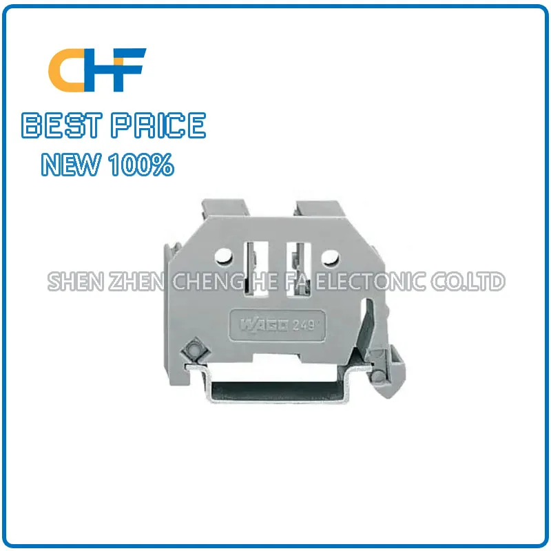 10PCS 249-117 WAGO universal wiring terminal rail mounting fixture, stopper, terminal plug, brand new original
