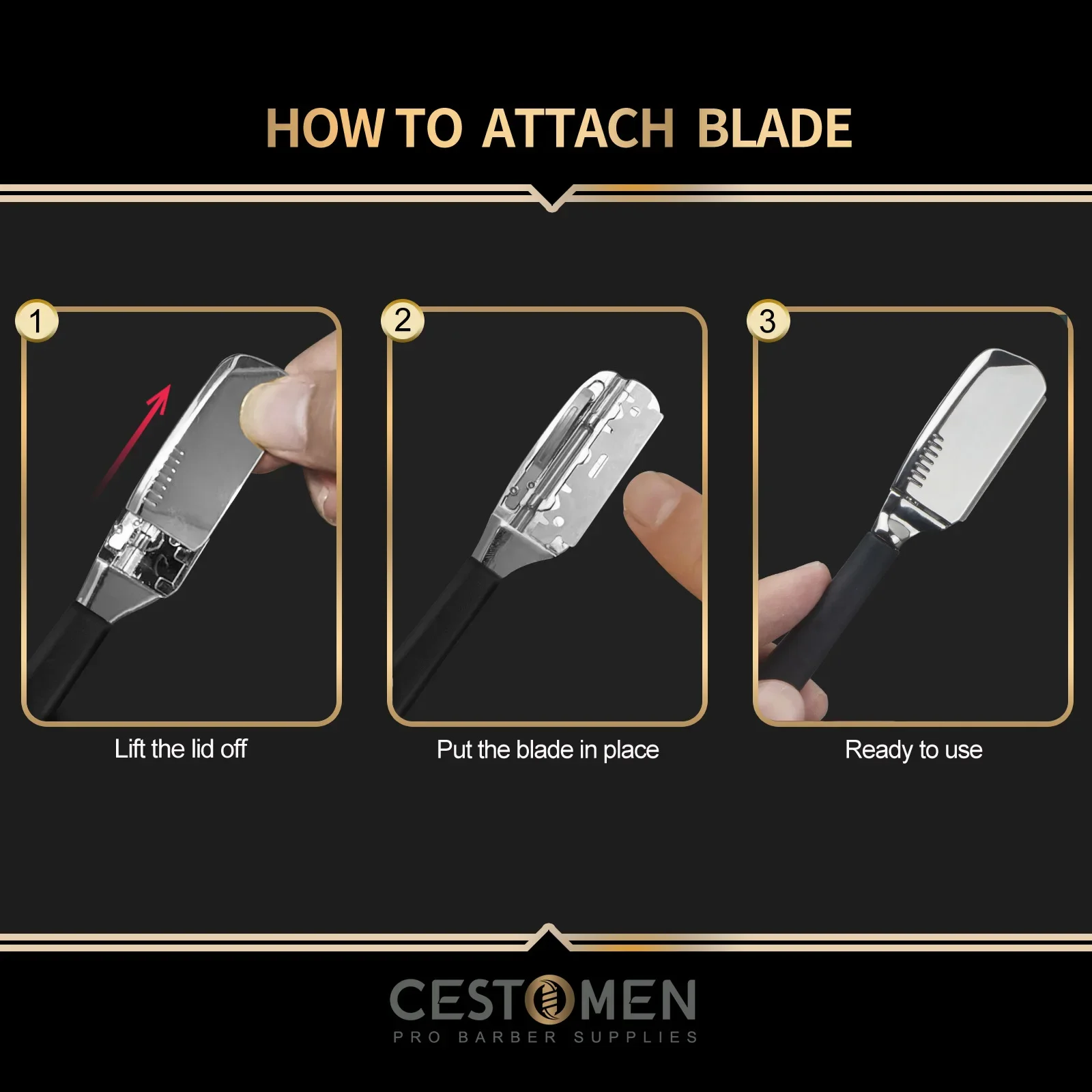 اللحية حافة مستقيمة الحلاقة الحلاقة الرجال أدوات إزالة الشعر للطي سبائك الزنك السلامة الفولاذ المقاوم للصدأ ماكينة حلاقة حامل السكاكين Barbeador