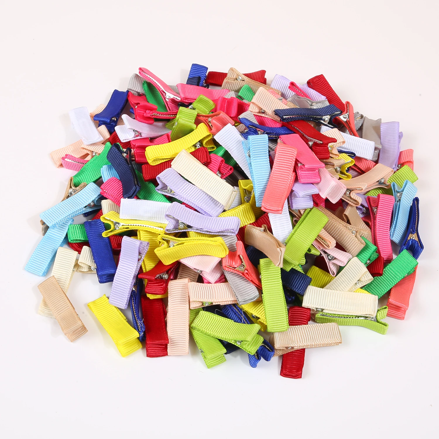 100pcs 3.5cm 1.38in Fabric Duckbill Clips Diy Color Hair Clips Edge Clips Base Brackets Fabric Handcrafted Material Accessories