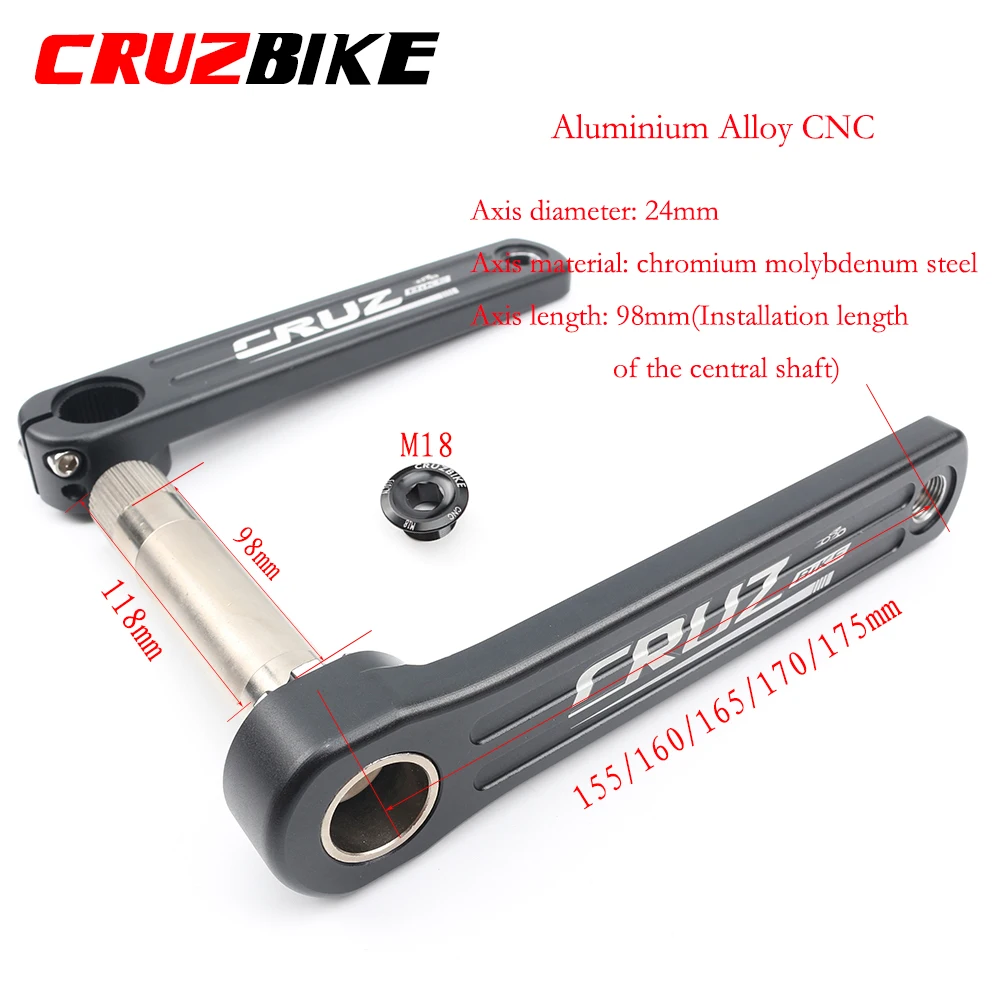 CRUZbike Road Bike Crankset 155/160/165/170/172.5/175mm Crank 9/10/11/12 Speed Double Chainring with Bottom Bracket