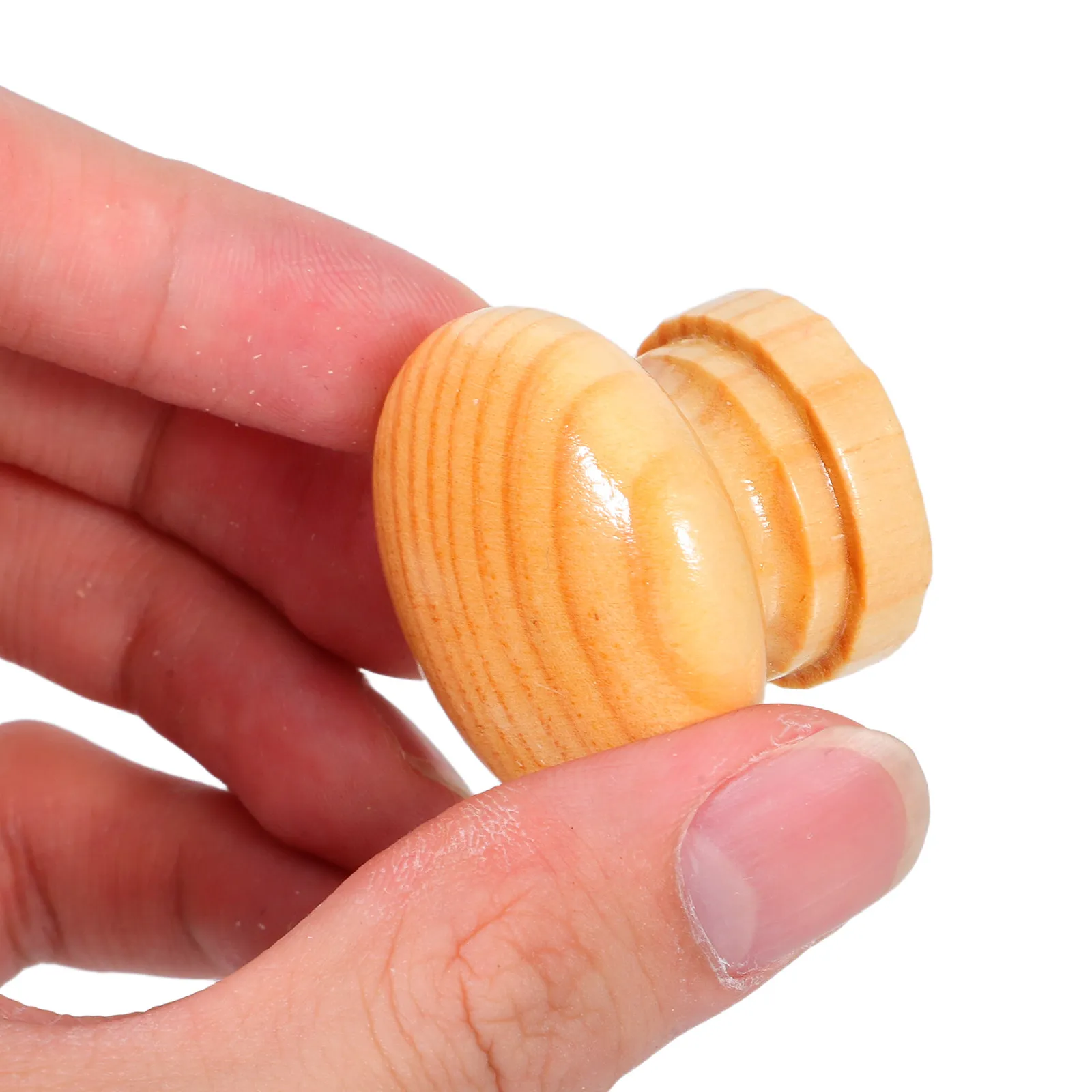 20Pcs Wooden Cabinet Knobs Natural Grain Round Single Hole Pulls for Dresser Drawers Wardrobe Kitchen Cabinets Furniture