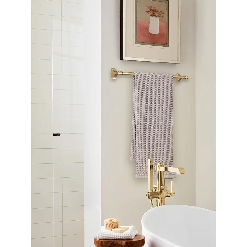 

Champagne Bronze Towel Bar 24 Inch Bathroom Rack - Elegant Transitional Style Holder for Modern Homes