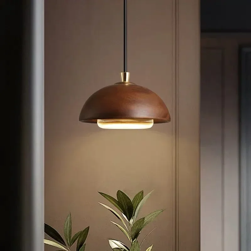 Nordic Modern LED Pendant Lamp Wood Bar Kitchen Island Hanging Light Restaurant Coffee Shop Loft Home Decoration Indoor Lighting