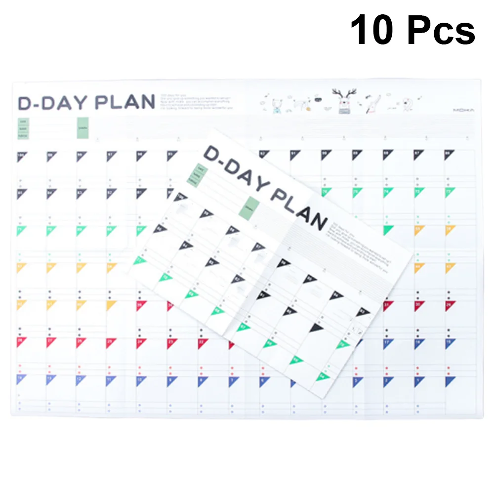 100-Day Daily Schedule Planner Premium Paper Sheets For Time Management Study Work Routine Calendar Forms Self-Discipline