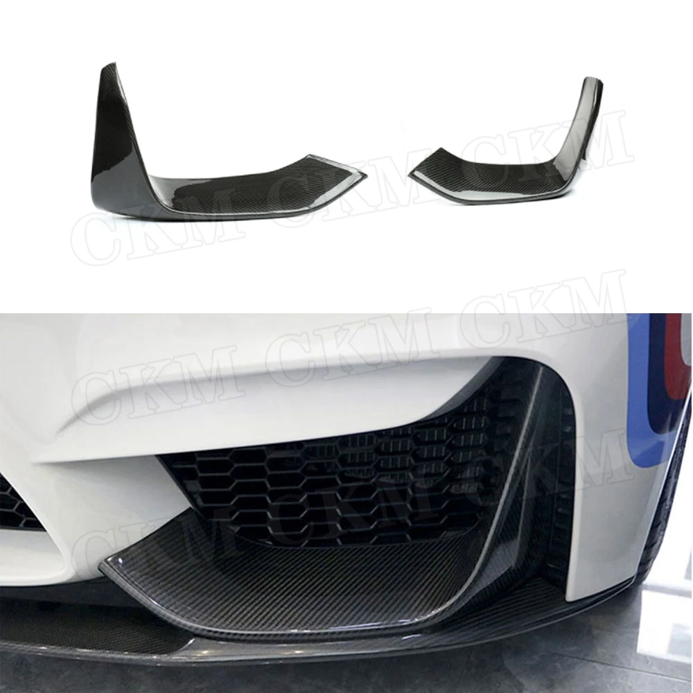 

Carbon Fiber Front Lip Splitter Flaps Cupwings for BMW 3 Series F80 M3 4 Series F82 F83 M4 2014-2017 2PCS FRP Aprons Car-Styling