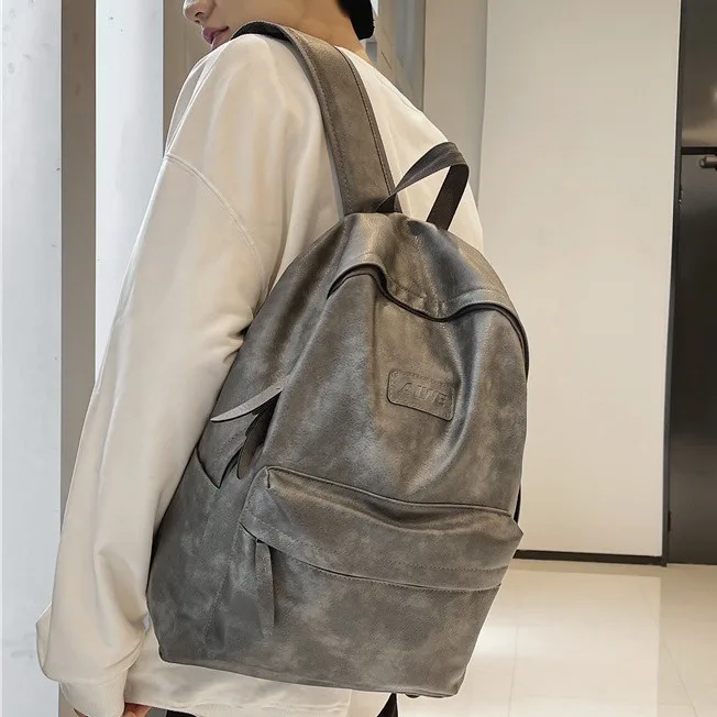 

New High Quality Women Man Backpack PU Leather Men's Backpack Girl Luxury Designer BackPack Laptop Bag Large Capacity Travel Bag
