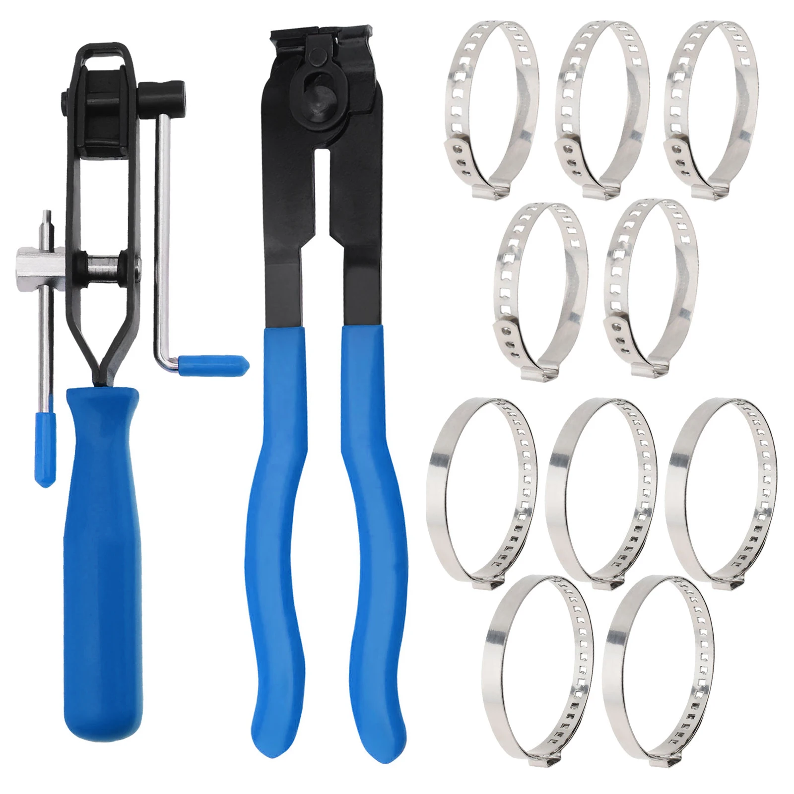 

1 Set Heavy Duty Antiskid CV Joint Boot Clamps Crimping Pliers for Most Cars with 10 Crimp Bands, Ear Boot Tie Pliers