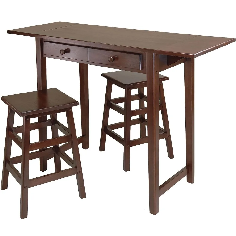 Double Drop Leaf Table with 2 Stools, Customized
