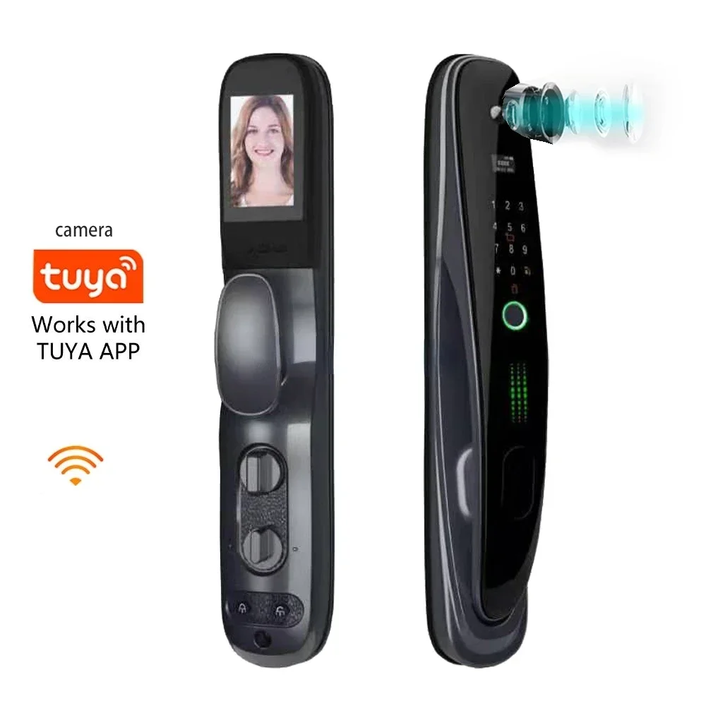 

Cheap And Fine New Arrival Smart Door Lock Fingerprint Digital Wifi Lock Connected Camera